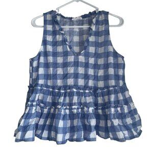 THML Blue and White Checkered Tank Top